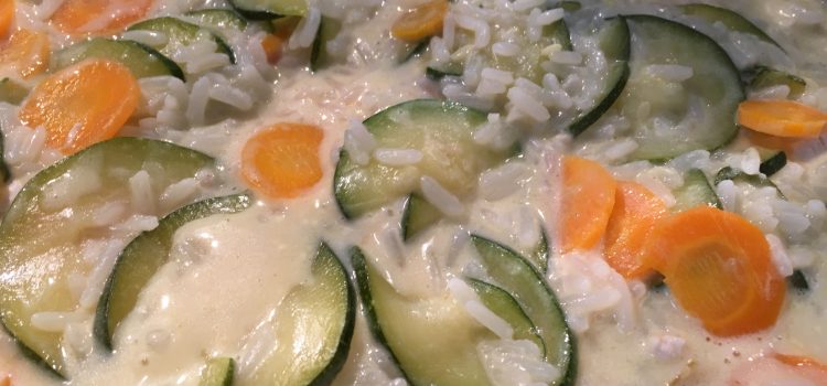 Rezept: Reispfanne mit Hühnchen und Gemüse
